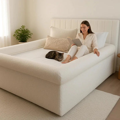Sherpa Fleece Bordered Bed Sheet